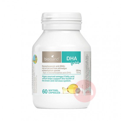 Bioisland ���ް۰��ʵ�Ӥ�׶�DHA�����ͽ��� 60�� ���Ȿ��ԭ��